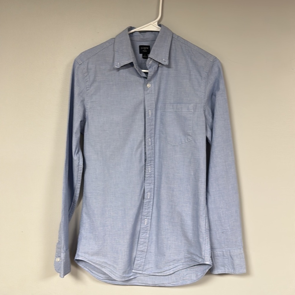 J Crew Mercantile Flex Fit Button Down shirt Blue, Small,  button collar cuffs
